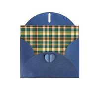 Blue Greeting Card YYHWHJDE Fresh Simple Plaid Picture Perfect for Valentine's Day, Wedding Anniversary & Party Invitations