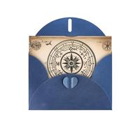 Blue Greeting Card YYHWHJDE Magic Design Nordic Compass Picture Perfect for Valentine's Day, Wedding Anniversary & Party Invitations