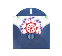 Blue Greeting Card YYHWHJDE Rotating purple flowers Picture Perfect for Valentine's Day, Wedding Anniversary & Party Invitations