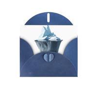 Blue Greeting Card YYHWHJDE The tip of the iceberg Picture Perfect for Valentine's Day, Wedding Anniversary & Party Invitations
