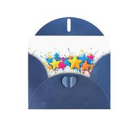 Blue Greeting Card YYHWHJDE Trendy five-pointed star Picture Perfect for Valentine's Day, Wedding Anniversary & Party Invitations