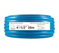 Blue & Grey 4-Layer Reinforced Garden Hosepipe - 1/2" Heavy-Duty, Kink Resistant, UV-Resistant, Flexible Water Hose with Anti-Leak Technology for Garden, Lawn, Patio, Car Wash & Outdoor Cleaning (30m)
