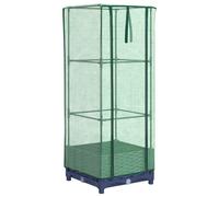 Raised Bed with Greenhouse Cover Plant Box Garden Planter Rattan Look vidaXL