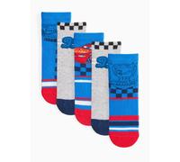 Blue & Grey Cars Lightning McQueen Print Ankle Socks 5 Pack 3-5.5 Infant