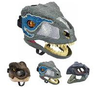 (Blue Grey) Dinosaur Mask Halloween Party Jurassic World Velociraptor Cosplay Costume Prop
