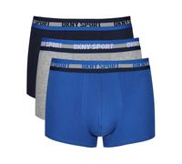 (BLUE/GREY/NAVY, Small) DKNY 3 Pack Phoenix Boxers