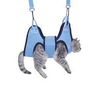 Blue Grooming Hammock - Cat Dog | Secure Holding, Beauty Hammock, Nail Cutting, Breathable, Pet Care, Home Vet, Professional Grooming, Dog Cat,