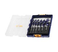 Irwin 6 Piece Blue Groove 6X Tri-Flute Wood Auger Drill Bit Set