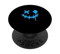 Blue Grunge Smile Blob Eye Blue Graphic PopSockets Adhesive PopGrip