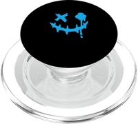Blue Grunge Smile Blob Eye Blue Graphic PopSockets PopGrip for MagSafe