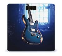 Blue Guitar Bathroom Scale Weight Scale for Body Weight,Highly Accurate Digital Weighing Machine Clear LED Display Digital Bathroom Body Scale 400lb/182kg
