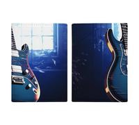 Blue Guitar Passport Holder, ID Card Protector Case Passport Holder with Slot Passports Travel Wallet Document Cover for Women And Men