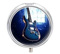 Blue Guitar Pill Case Travel Pill Container Mini Travel Medicine Tablet Vitamin Holder Organizer Medicine Cod Liver Oil Storage