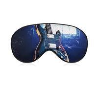 Blue Guitar Sleep Mask for Women Men Side Sleeper Eye Cover with Adjustable Strap Soft Breathable Blackout Mask Slip-Free Deep Sleeping Travel Essentials