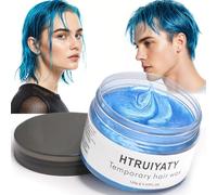 Blue Hair Color Wax - Temporary Modeling Natural Hair Dye - One-time Hairstyle Cream for Party, Cosplay, Halloween, Masquerade - Unisex Styling