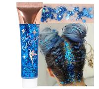 Blue Hair Glitter Gel, Chunky Holographic Face and Body Sparkle, 18 g