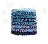 L. Erickson Grab & Go Ponytail Holders - Set of Eight, Neptune