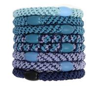 L. Erickson Grab & Go Ponytail Holders - Set of Eight, Neptune