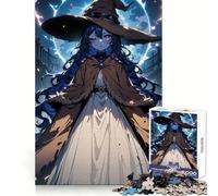 Blue-Haired Witch Jigsaw Puzzles for Teenagers 1000 Piece Brain Stimulation Restful Escape Premium Cut (50X75CM)