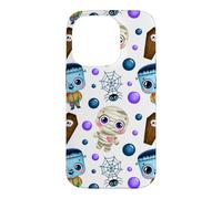 Blue halloween fall festive autumn harvest cute fun monster Case for iPhone 14 Pro