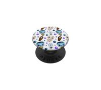 Blue halloween fall festive autumn harvest cute fun monster PopSockets Adhesive PopGrip