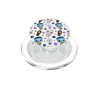 Blue halloween fall festive autumn harvest cute fun monster PopSockets PopGrip for MagSafe