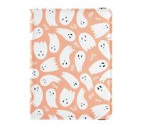 Blue Halloween Ghosts Leather Passport Holder Cover Wallet Large Capacity Passport Covers for Men Trip Organizer, Halloween Ghosts, One Size, Fashion