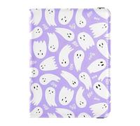 Blue Halloween Ghosts Leather Passport Holder Cover Wallet Large Capacity Passport Covers for Men Trip Organizer, Purple Halloween Ghosts, One Size, Fashion