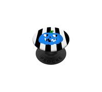 blue halloween heart pumpkin striped spooky scary horror PopSockets Adhesive PopGrip