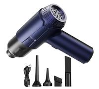 (Blue) Handheld Car Air Vacuum, Compact Air Vacuum Air Duster, Powerful Suction Car Dust Collector for Mattress, Sheet, Keyboards, Carpet