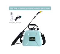(Blue) Handheld Sprayer Bottle USB Rechargeable 2000mAh Electric Sprayer 2 Modes Long Handle with Shoulder Strap Garden Supplies