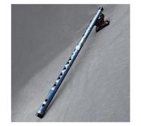 Blue Handmade Bamboo Flute Musical Instrument With Different Scales Easy To Play (Color : D)