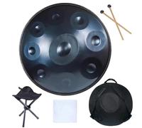 Blue Handpan Drum 9 Notes 432Hz & 440Hz, Steel Tongue Drum for Mtat, Sound Healing, Yoga, Minor Key, Percuss Instrument - Perfect for Mindfulness and Relaxat