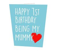 Blue Happy 1st Birthday Being My Mummy Birthday Card