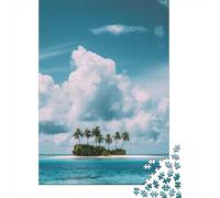 Blue Haven Tuamotu Escape 1000-Piece Jigsaw Puzzle for Adults, 52x38cm/1000pcs, White Cardboard, Gift Idea for Puzzle Lovers And Quiet Weekends