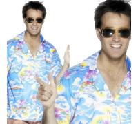 Blue Hawaiian Shirt Adult Costume Men's (L)