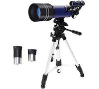 Blue, HD Portable Telescope for Kids Adults Beginners,400/70mm Astronomical Telescope Refractor Telescope with Adjustable Tripod & Smartphone Adapter (Blue)