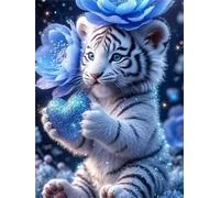 Blue Heart Animal 90 Piece Jigsaw Puzzles for Adults, Fun jigsaw puzzles 90 pieces, Challenging Puzzle Perfect for Game Nights, Finished Puzzle Size is 25x20cm