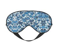 Blue Heart Pattern02 Eye Mask for Sleeping, Sleep Mask Blocks Light Perfect for Women and Men, Soft and Comfortable Blindfold for Travel