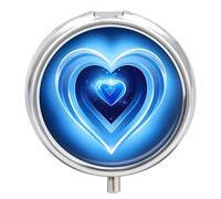 Blue Heart Pill Box Pill Case Pill Organizer Medicine Pill Organizer Weekly Pill Organizer Pill Holder Small Pill Case Pill Containers Pill Holder for Purse