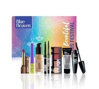 Blue Heaven Festive MakeUp Kit For Women, Medium Tone Combo, Pack of 8, 32.1g+45.5ml