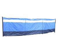 Blue Heavy Duty Camping Windbreak 4 Pole with Window - 5M x 1.4M Caravan Beach Windbreaker