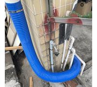 Blue Heavy PVC Dust Collection Hose, 2-1/2 4 6 3 5 8 10 12 Inch X 10 13 16 3 Ft Long Flex Vacuum Debris Hose with Stainless Steel Clamps, for Commercial Residential(65mm/2.6in,L 5m/16.4ft)