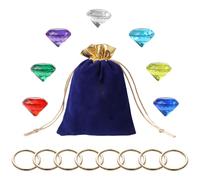 Blue Hedgehog Bag Include Acrylic Diamond Gems Gold Power Rings Birthday Party Favor Supplies Party Decoration For Kids Party., Metal Acrylic Gold
