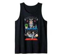 Blue Heeler Doing Yoga Inhale - exale DIGOR Funny Tank Top