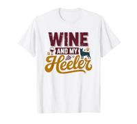 Blue Heeler Mom Wine Lover Australian Cattle Dog T-Shirt