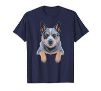 Blue Heeler Peeking Paws Australian Cattle Dog T-Shirt
