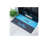 Artsy Doormats Blue Hello Bye Doormat (70 X 40Cm), Blue