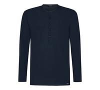 Blue Henley T-Shirt with Logo Label 2XL