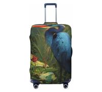 Blue Heron in The Rainforest Elastic Travel Luggage Covers Dustproof Scratch-Resistant Suitcase Protector Fit 22-24 Inch